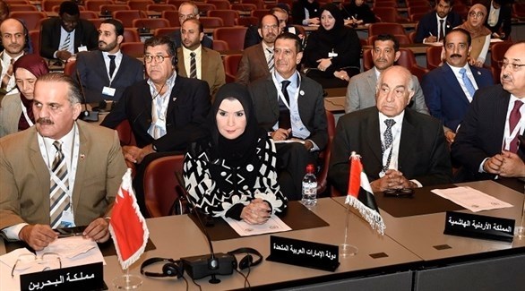 وفد الشعبة البرلمانية الإماراتية خلال مشاركته في الاجتماع (وام)