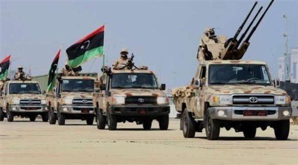 رتل عسكري تابع للجيش الوطني الليبي (أرشيف)