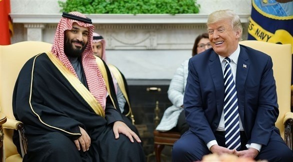 الرئيس الأمريكي دونالد ترامب وولي العهد السعودي الأمير محمد بن سلمان.(أرشيف)