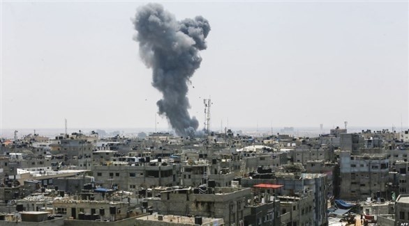 دخان قصف غسرائيلي على غزة.(أرشيف)