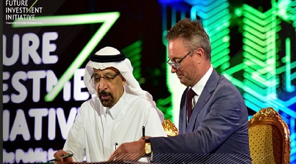 الوزير السعودي خالد الفالح اليوم في مبادرة مستقبل الاستثمار (الإخبارية السعودية) 