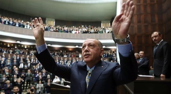 الرئيس التركي رجب طيب أردوغان في لقاء مع الكتلة البرلمانية لحزبه (أرشيف)
