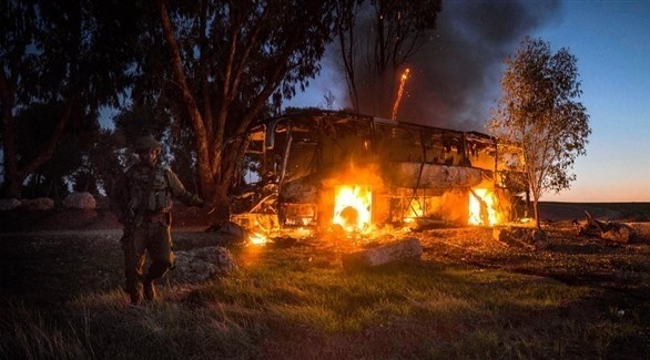 حريق في إسرائيل بعد سقوط صاروخ  من غزة (أرشيف)