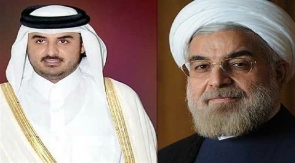 الرئيس الإيراني حسن روحاني وأمير قطر الشيخ تميم (أرشيف)