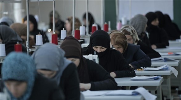 نساء عاملات في أحد المصانع التركية (أرشيف)