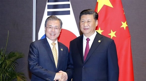 رئيس كوريا الجنوبية مون ونظيره الصيني شي (أرشيف)