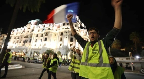 احتجاجات بفرنسا ضد أسعار الوقود (تويتر)