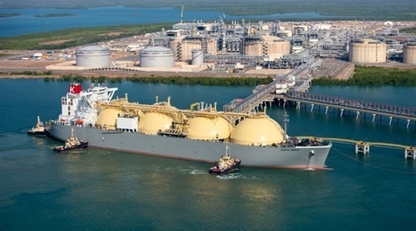 شحن الغاز من ميناء حقل إيكتيز الأسترالي (أرشيف)
