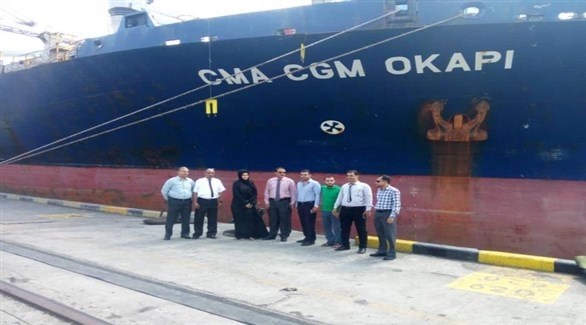 سفينة "أوكابي" في ميناء عدن (سبأ)