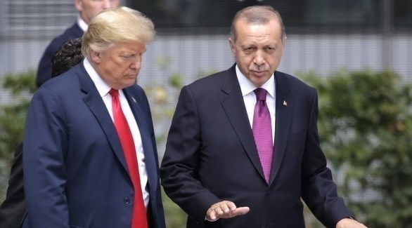 الرئيسان التركي رجب طيب أردوغان والأمريكي دونالد ترامب.(أرشيف)