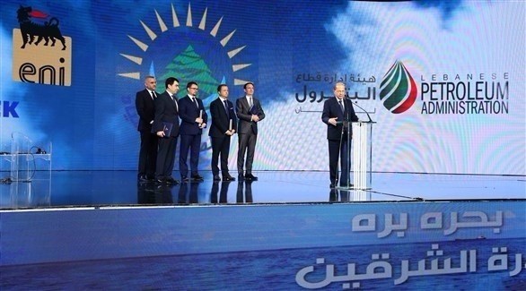 الرئيس اللبناني خلال حفل توقيع الاتفاقيات (دالاتي ونهرا)