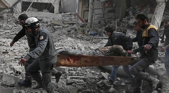 انتشال ضحايا من تحت الأنقاض في سوريا (أرشيف)