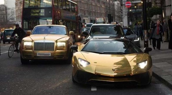 سيارات خليجية فخمة في لندن.(أرشيف)