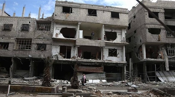 جانب من الدمار في الغوطة الشرقية (أرشيف)