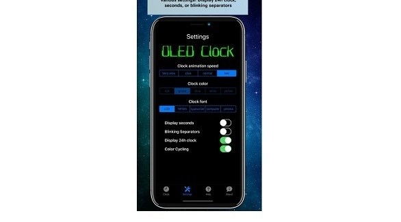 تطبيق OLED Clock