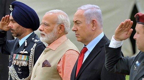 رئيس الوزراء الهندي ناريندرا مودي ونظيره الإسرائيلي بنيامين نتانياهو (أرشيف)