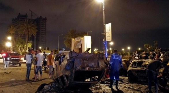 انفجار سيارة مفخخة في بنغازي (تويتر)