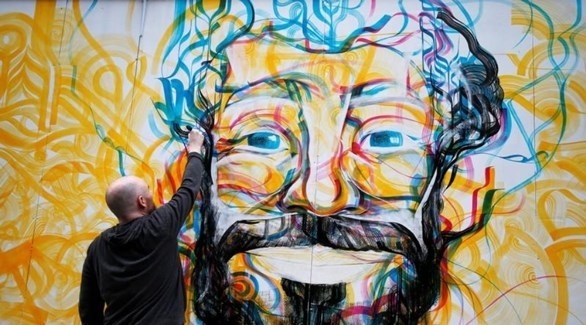 جدارية محمد صلاح في ليفربول (رويترز)