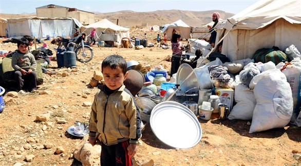 أطفال في مخيم لاجئين سوريين بلبنان (أرشيف)