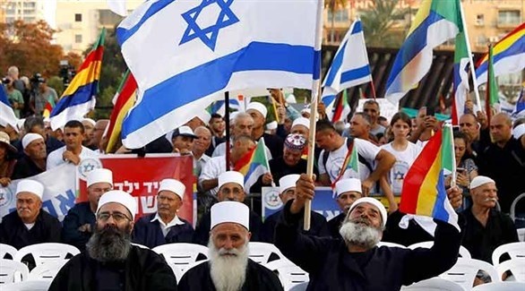 دروز يشاركون في تظاهرة مناهضة لقانون الدولة القومية في إسرائيل.(أرشيف)