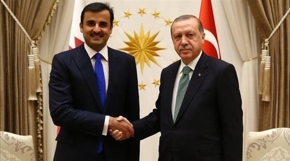 الرئيس التركي رجب طيب أردوغان وأمير قطر الشيخ تميم (أرشيف)