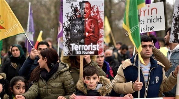 تظاهرة ضد الرئيس التركي أردوغان في برلين (أرشيف)