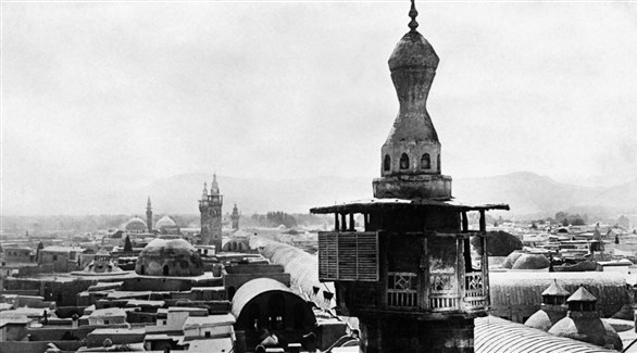 دمشق في ثلاثينات القرن الماضي.(أرشيف)