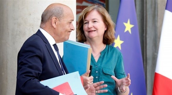 وزيرة الشؤون الأوروبية الفرنسية ووزير الخارجية الفرنسي (أرشيف)
