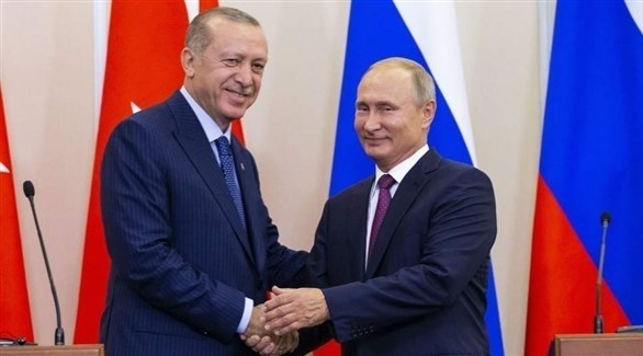 الرئيسان الروسي فلاديمير بوتينوالتركي رجب طيب أردوغان.(أرشيف)