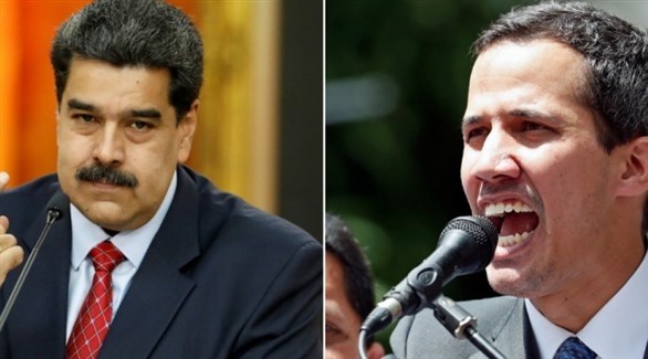 من اليسار: الرئيس الفنزولي نيكولاس مادورو وزعيم المعارضة خوان غوايدو (أرشيف)