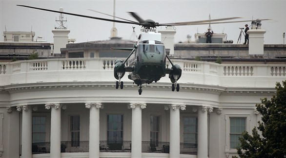 الهليكوبتر الرئاسية تقلع من البيت الأبيض.(أرشيف)