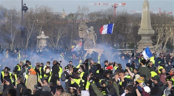 متظاهرو السترات الصفراء في باريس (أ ف ب)