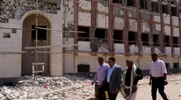 ورشة بناء البنك المركزي اليمني في أبين (أرشيف)