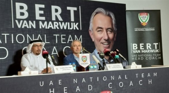 من المؤتمر الصحافي لمدرب منتخب الإمارات الجديد مارفيك (تويتر)