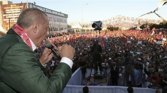 أردوغان خلال تجمع انتخابي (أرشيف)