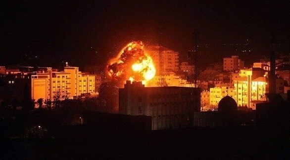 قصف إسرائيلي على قطاع غزة (تويتر)