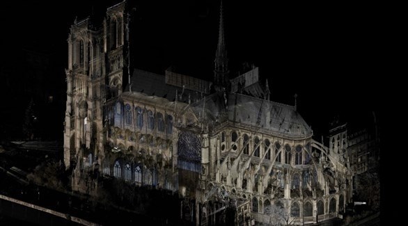 صورة ثلاثية الأبعاد دقيقة لمبنى الكاتدرائية من الداخل والخارج