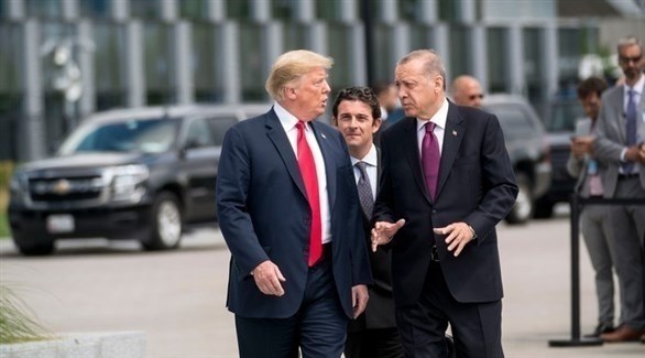 الرئيس الأمريكي دونالد ترامب ونظيره التركي رجب طيب أردوغان (أرشيف)