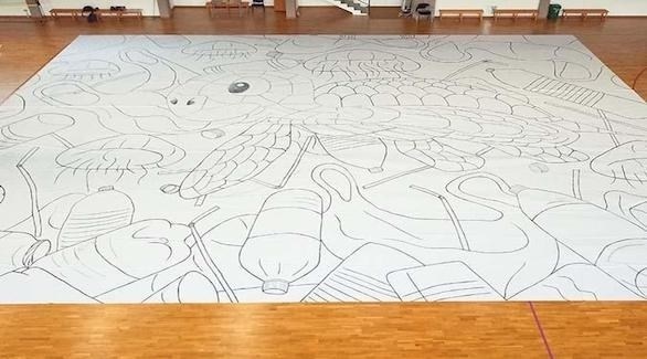 أكبر رسم في العالم أنجزه مراهق قبرصي (يو بي آي)