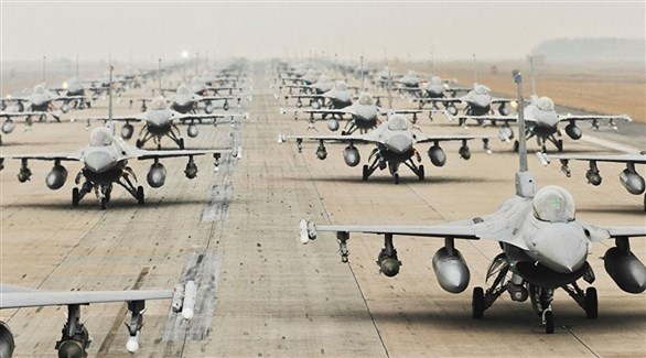 مقاتلات حربية في إحدى القواعد الجوية في كوريا الجنوبية (أرشيف)