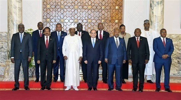 المشاركون في القمة الأفريقية حول السودان في القاهرة (الرئاسة المصرية)