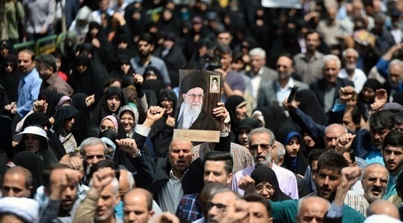 متظاهرون في طهران دعماً للحكومة الايرانية (أرشيف)