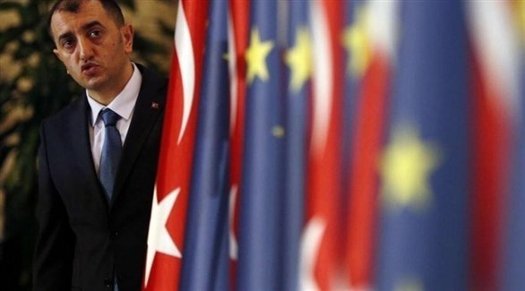 أعلام الاتحاد الأوروبي وتركيا في أنقرة.(أرشيف)