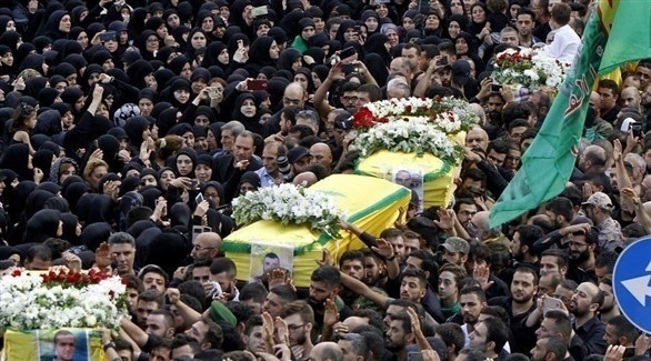 تشييع مقاتلين من حزب الله قتلوا في سوريا (أرشيف)