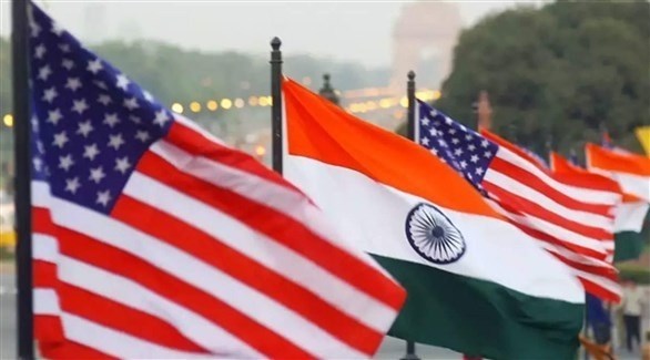 أعلام هندية وأمريكية مرفوعة في نيودلهي (أرشيف)
