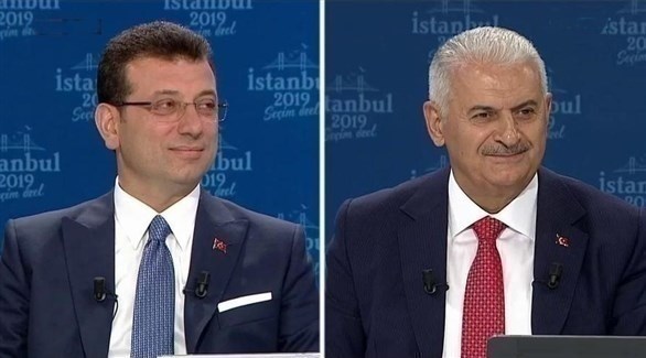 مرشح حزب الرئيس التركي يلدريم ومرشح حزب المعارضة إمام أوغلو (أرشيف)