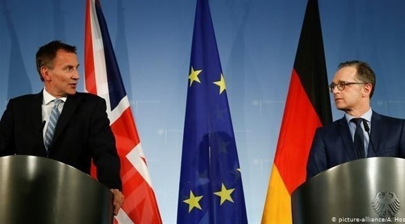 وزير الخارجية الألماني هايكو ماس ونظيرة البريطاني جيرمي هانت (أرشيف)