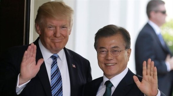 الرئيسان الأمريكي ترامب والكوري الجنوبي مون (أرشيف)