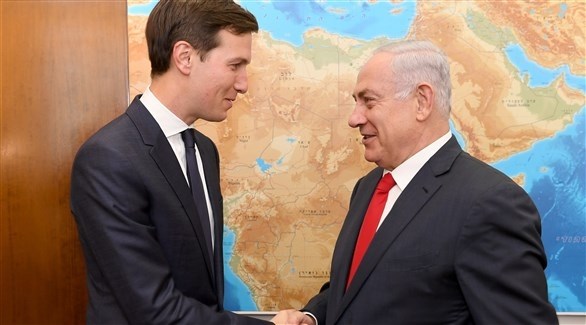 رئيس الوزراء الإسرائيلي بنيامين نتانياهو ومستشار الرئيس الأمريكي جاريد كوشنر (أرشيف)