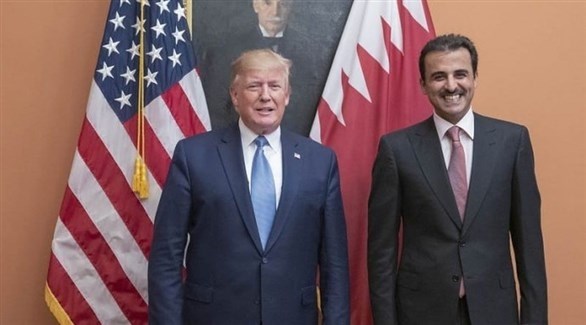 الرئيس الأمريكي دونالد ترامب وأمير قطر الشيخ تميم.(أرشيف)